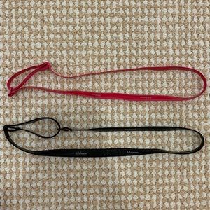 SET OF 2 Lululemon Adjustable Thin Headbands